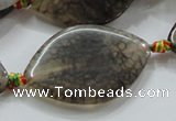CAG258 15.5 inches 30*45mm leaf dragon veins agate gemstone beads