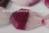 CAG2791 15.5 inches 22*32mm � 20*40mm freeform agate gemstone beads