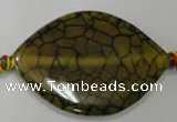 CAG2838 15.5 inches 30*43mm twisted marquise agate gemstone beads