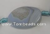 CAG2841 15.5 inches 22*30mm twisted oval agate gemstone beads