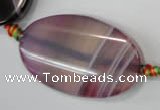 CAG2844 15.5 inches 25*40mm twisted oval agate gemstone beads