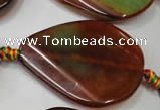 CAG2846 15.5 inches 30*40mm twisted teardrop agate gemstone beads