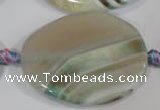 CAG2848 15.5 inches 30*40mm twisted oval agate gemstone beads