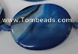 CAG2855 15.5 inches 30*40mm oval agate gemstone beads