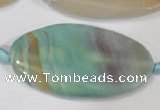 CAG2866 15.5 inches 25*50mm twisted oval agate gemstone beads