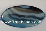 CAG2867 15.5 inches 25*50mm twisted oval agate gemstone beads