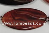 CAG2869 15.5 inches 25*50mm twisted oval agate gemstone beads