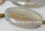 CAG2876 15.5 inches 25*50mm oval agate gemstone beads