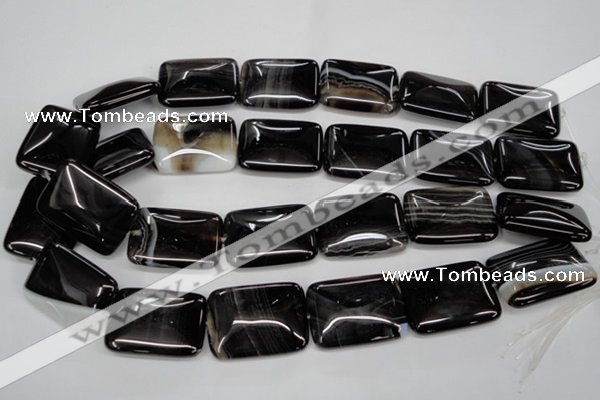 CAG2958 15.5 inches 22*30mm rectangle black line agate beads