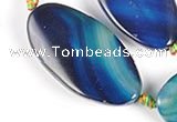 CAG308 21*41mm twisted oval  agate beads Wholesale