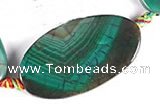CAG311 22*39mm twisted oval agate stone beads Wholesale