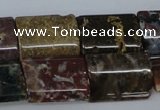 CAG3555 15.5 inches 15*20mm flat tube ocean agate gemstone beads
