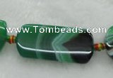 CAG405 15.5 inches 17*40mm rectangle agate beads Wholesale