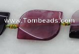 CAG416 15.5 inches 28*47mm twisted leaf agate beads Wholesale