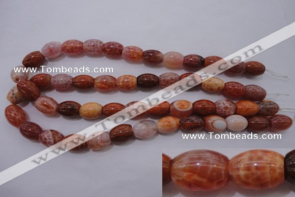 CAG4191 15.5 inches 12*16mm rice natural fire agate beads