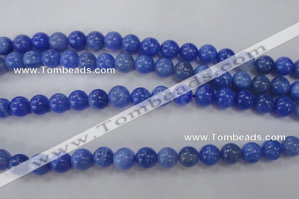 CAG4302 15.5 inches 8mm round dyed blue fire agate beads