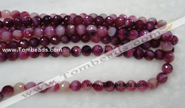 CAG432 15.5 inches 16mm faceted round agate beads Wholesale