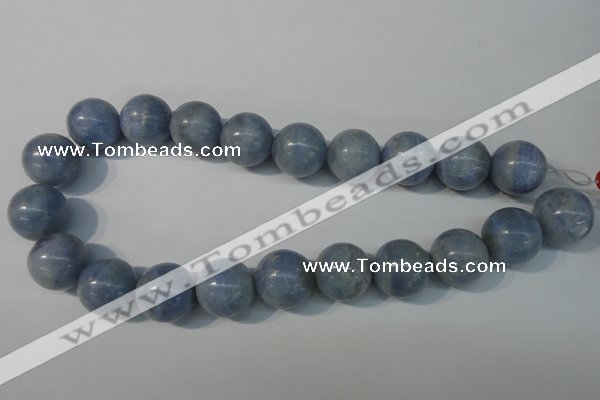 CAG4377 15.5 inches 20mm round dyed blue lace agate beads