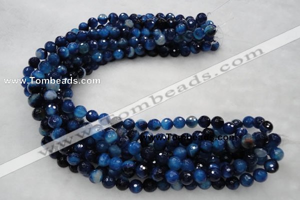 CAG439 15.5 inches 10mm faceted round agate beads wholesale