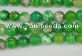 CAG4496 15.5 inches 8mm faceted round fire crackle agate beads