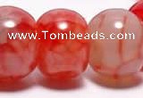 CAG45 10*15mm roundel red dragon veins agate beads wholesale