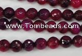 CAG4503 15.5 inches 8mm faceted round fire crackle agate beads