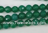 CAG4507 15.5 inches 8mm faceted round agate beads wholesale