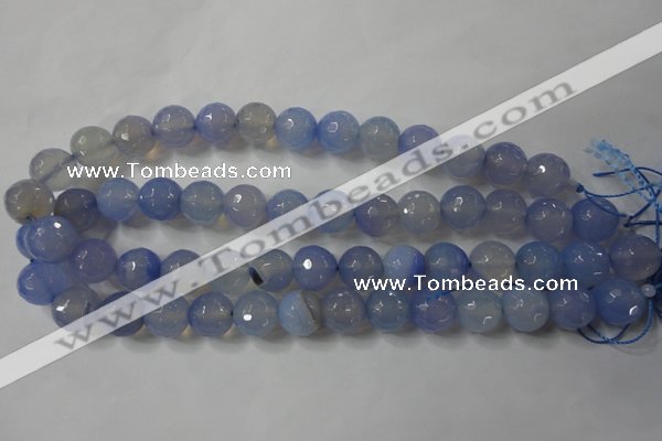 CAG4565 15.5 inches 14mm faceted round agate beads wholesale