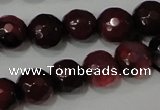 CAG4618 15.5 inches 6mm faceted round fire crackle agate beads