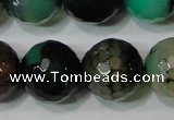 CAG4664 15.5 inches 10mm faceted round fire crackle agate beads