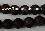 CAG4761 15 inches 12mm round tibetan agate beads wholesale