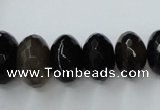 CAG5419 8*12mm – 13*22mm faceted rondelle dragon veins agate beads
