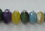 CAG5420 8*12mm – 13*22mm faceted rondelle dragon veins agate beads