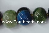 CAG5428 8*12mm – 20*30mm rondelle dragon veins agate beads