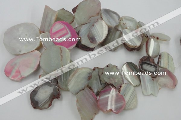 CAG5471 15.5 inches 16*22mm - 40*45mm freeform agate gemstone beads
