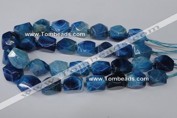 CAG5511 15.5 inches 16*17*22mm faceted nuggets agate beads