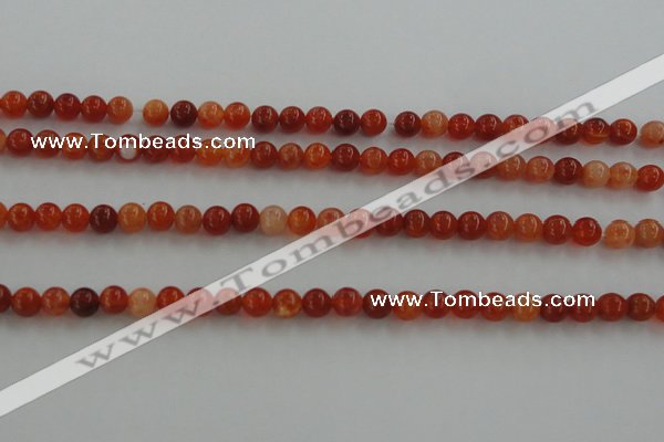 CAG5560 15.5 inches 4mm round natural fire agate beads wholesale