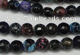 CAG5694 15 inches 8mm faceted round fire crackle agate beads