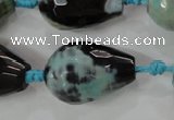 CAG5752 15 inches 18*25mm faceted teardrop fire crackle agate beads