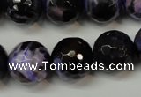 CAG5864 15 inches 16mm faceted round fire crackle agate beads