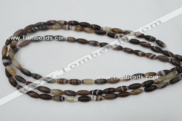 CAG5910 15 inches 5*12mm rice Madagascar agate gemstone beads