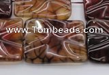 CAG6085 15.5 inches 20*20mm wavy square dragon veins agate beads