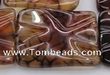 CAG6087 15.5 inches 40*40mm wavy square dragon veins agate beads