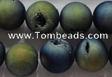 CAG6268 15 inches 20mm round plated druzy agate beads wholesale