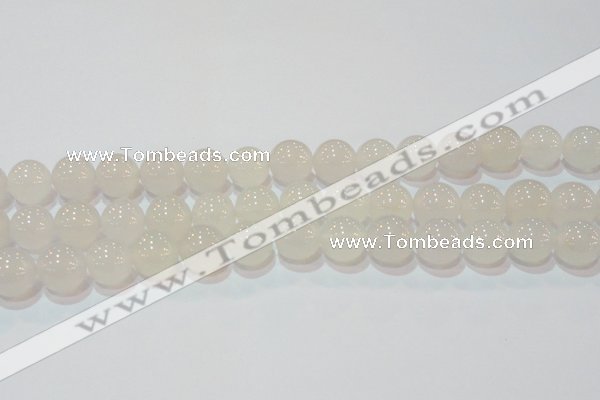 CAG6504 15.5 inches 12mm round Brazilian white agate beads
