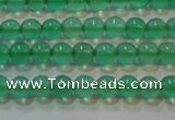 CAG6600 15.5 inches 2mm round green agate gemstone beads