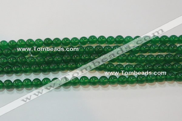 CAG6605 15.5 inches 8mm round green agate gemstone beads