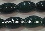 CAG6624 15.5 inches 11*17mm rice green agate gemstone beads