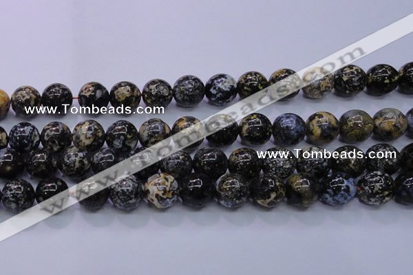 CAG6656 15.5 inches 16mm round blue ocean agate gemstone beads