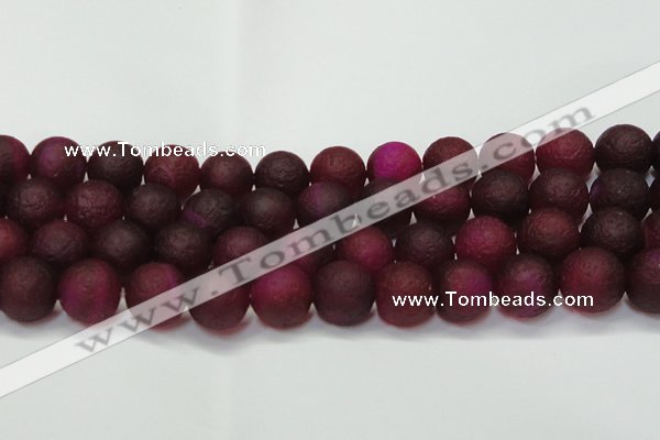 CAG6714 15 inches 16mm round plum pilates agate beads
